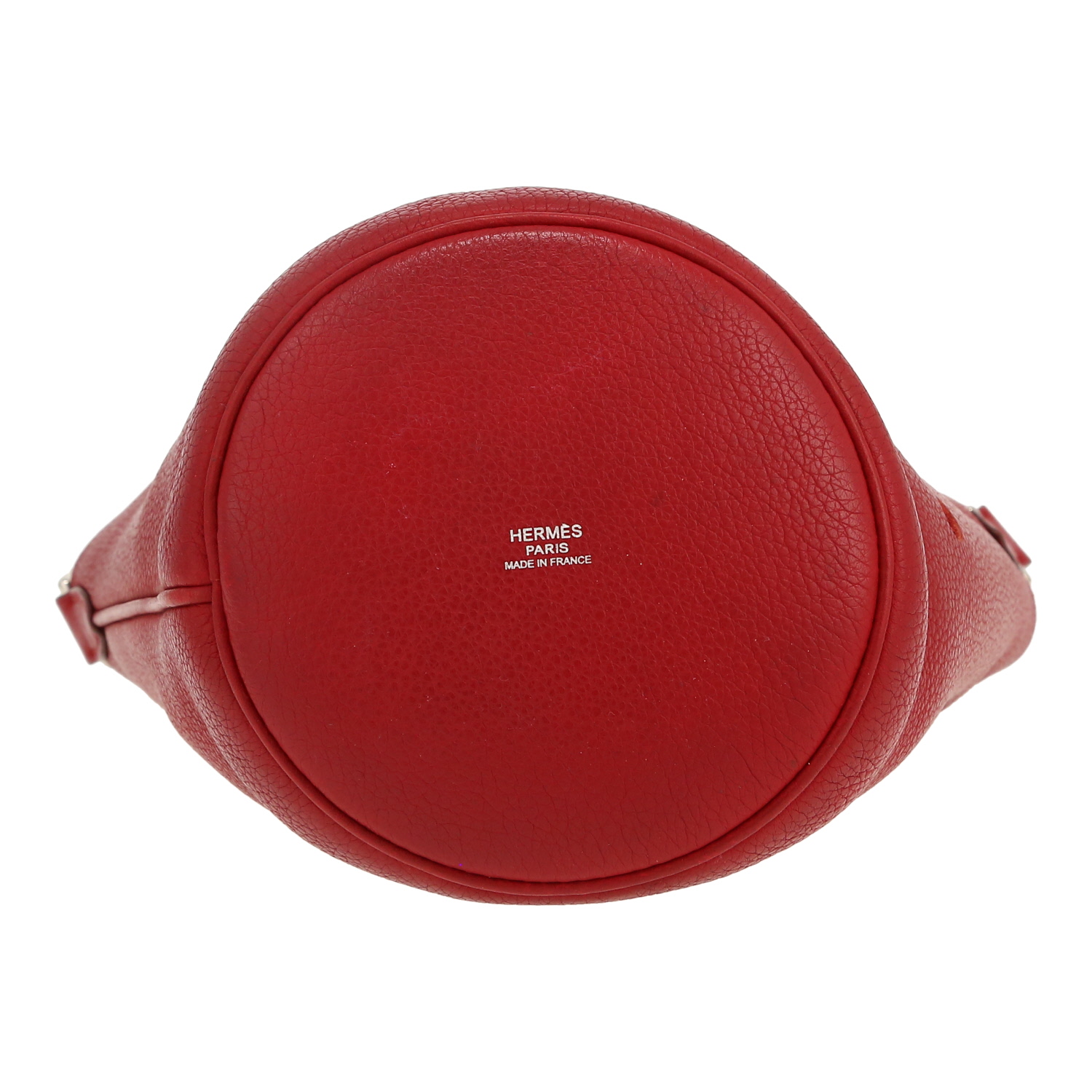 Bolso de mano Hermès  Mangeoire en cuero togo rojo - Detail D1