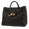 Bottega Veneta  Andiamo small model  handbag  in black intrecciato leather - 00pp thumbnail