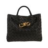 Sac à main Bottega Veneta  Andiamo petit modèle  en cuir intrecciato noir - 360 thumbnail