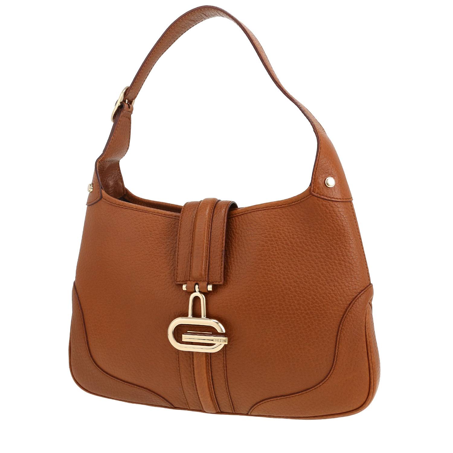 Bolso de mano Gucci Jackie en cuero granulado marrón - 00pp