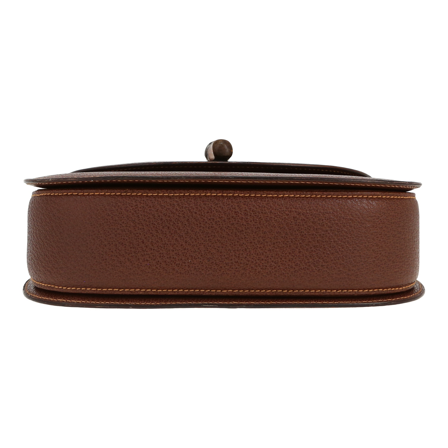 Borsa Gucci  Bamboo in pelle martellata marrone e bambù - Detail D1