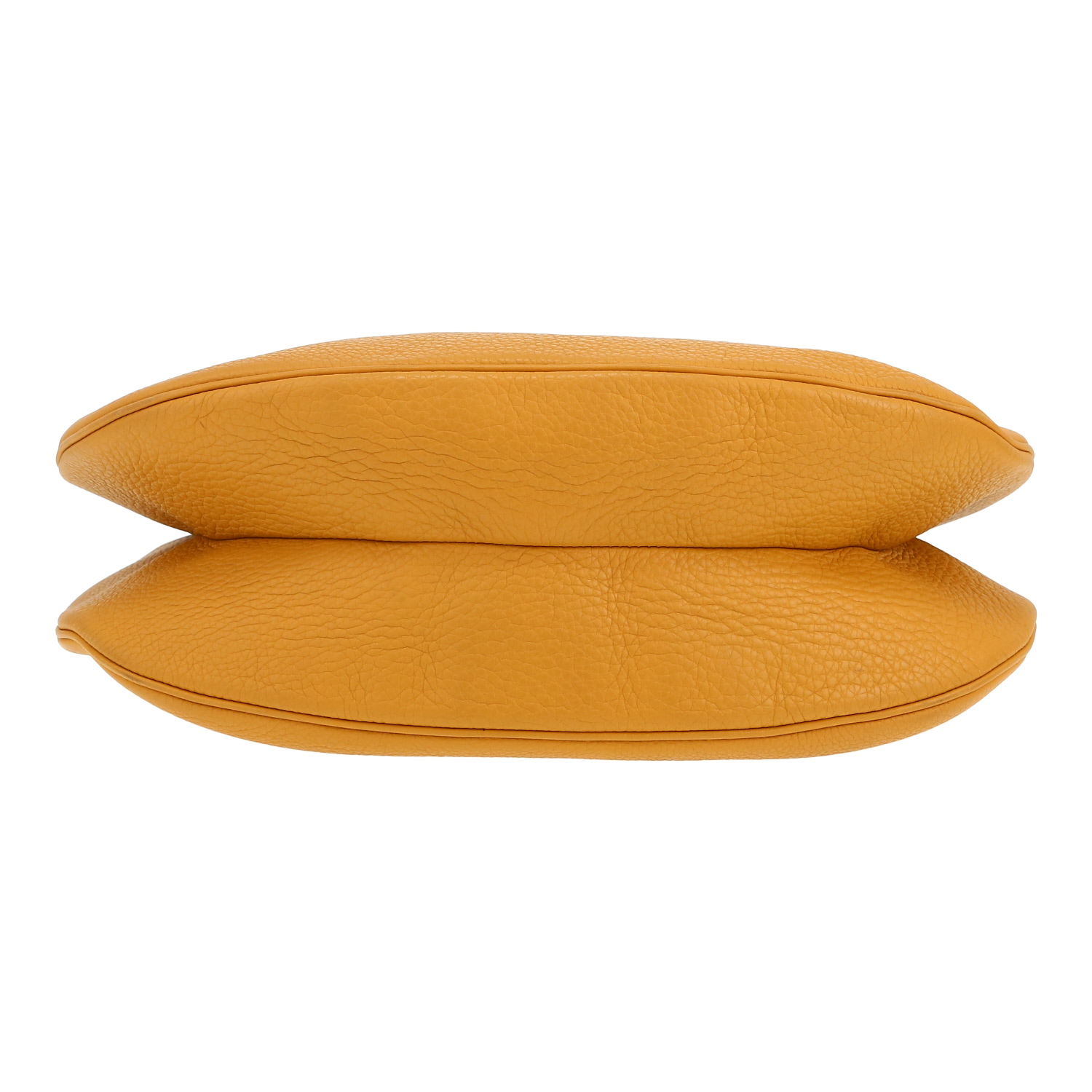 Bolso para llevar al hombro Hermès Goya en cuero amarillo - Detail D1