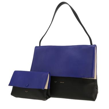 Sac à main Celine  All Soft en cuir bleu beige et noir