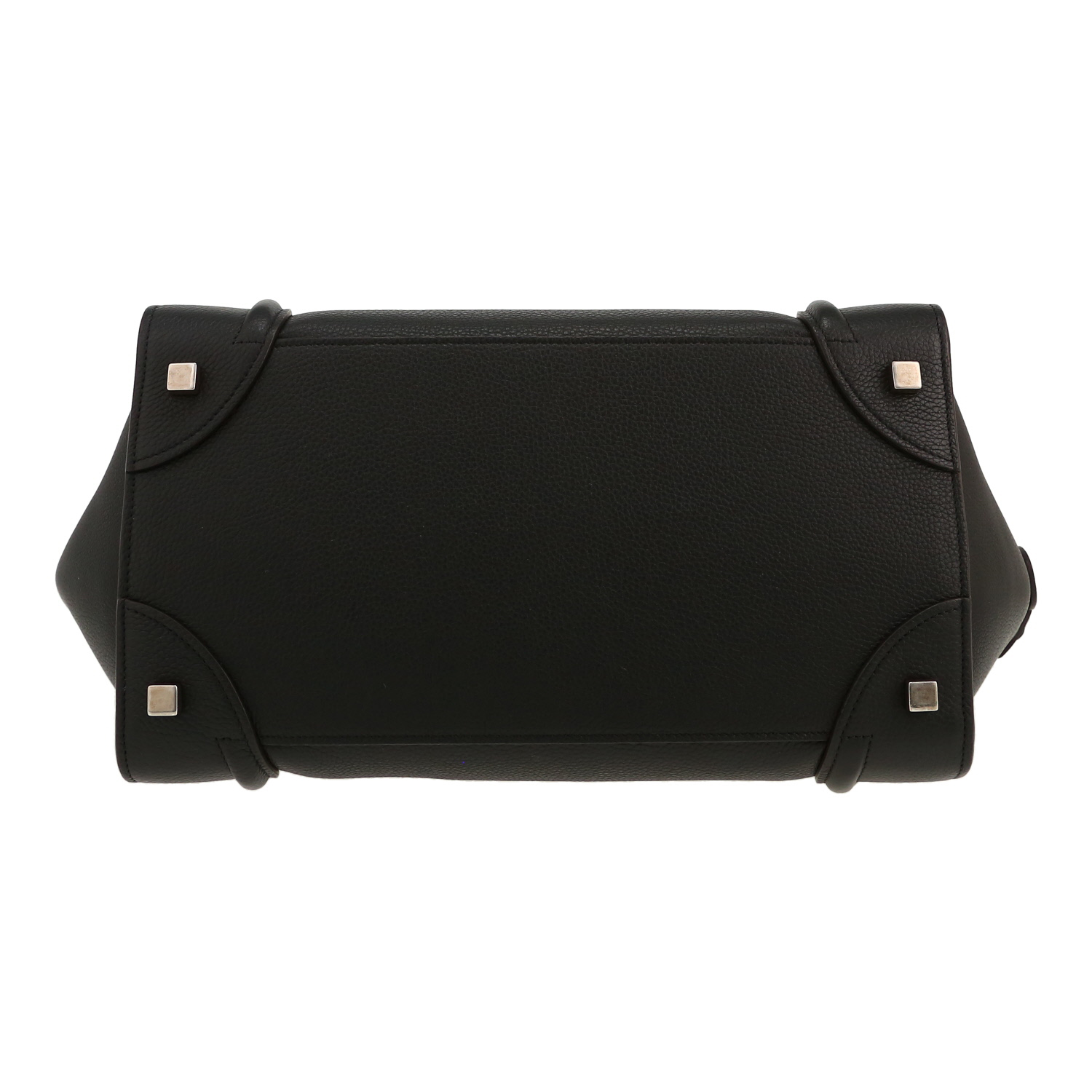 Celine  Luggage mini  handbag  in black grained leather - Detail D1