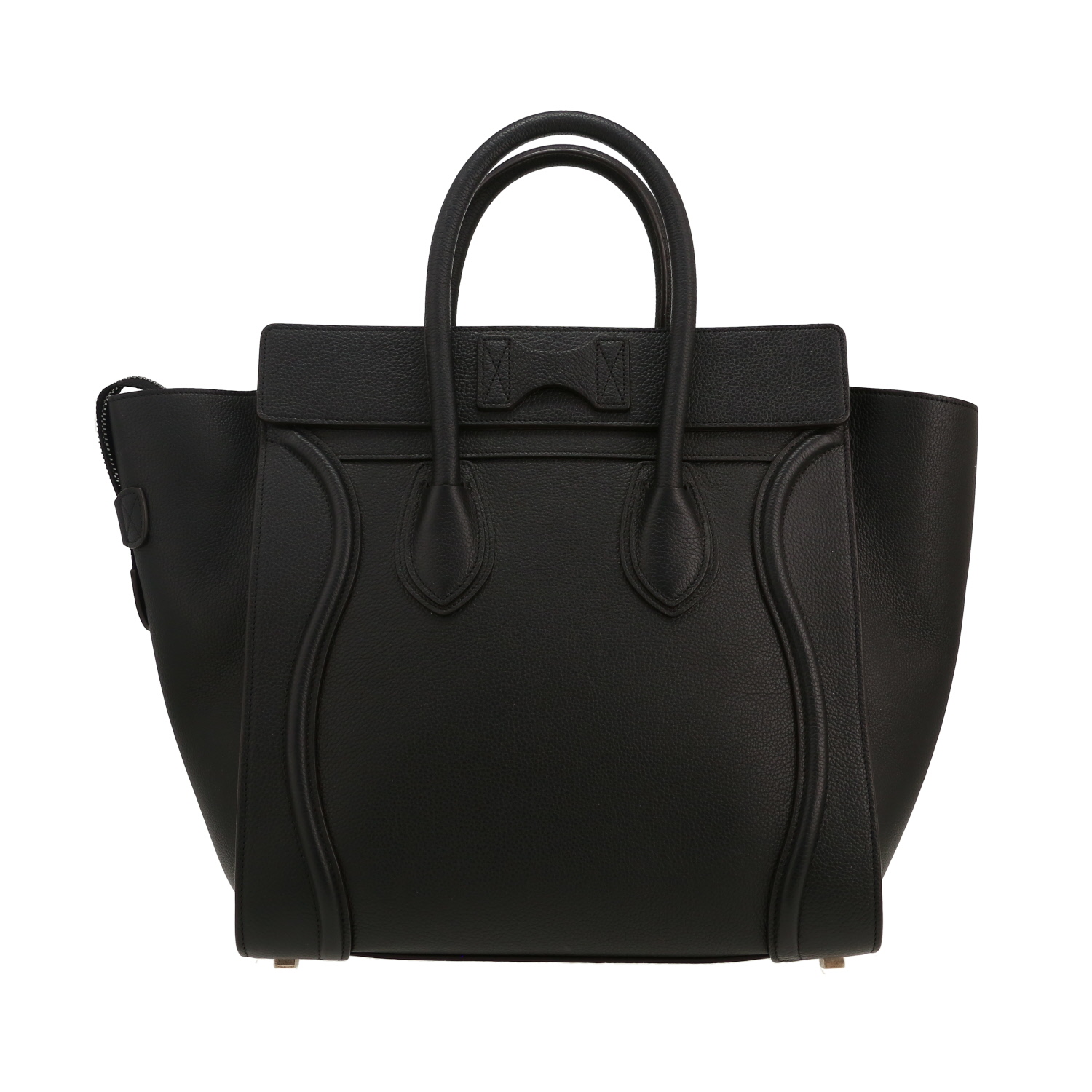 Borsa Celine  Luggage mini  in pelle martellata nera - Detail D4