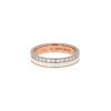 Boucheron  Quatre White Edition wedding ring in pink gold, ceramic and diamonds - 00pp thumbnail