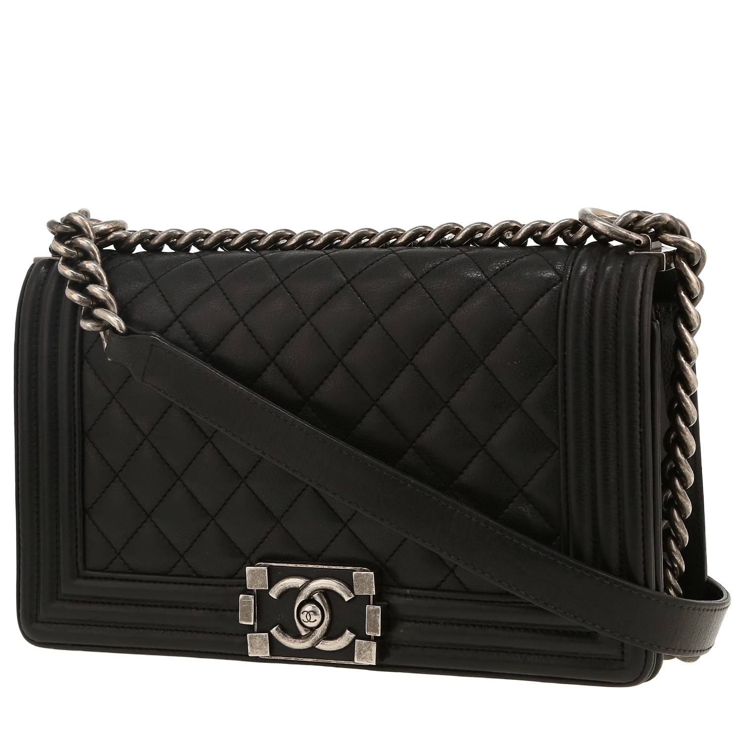 Borsa a tracolla Chanel  Boy in pelle trapuntata nera