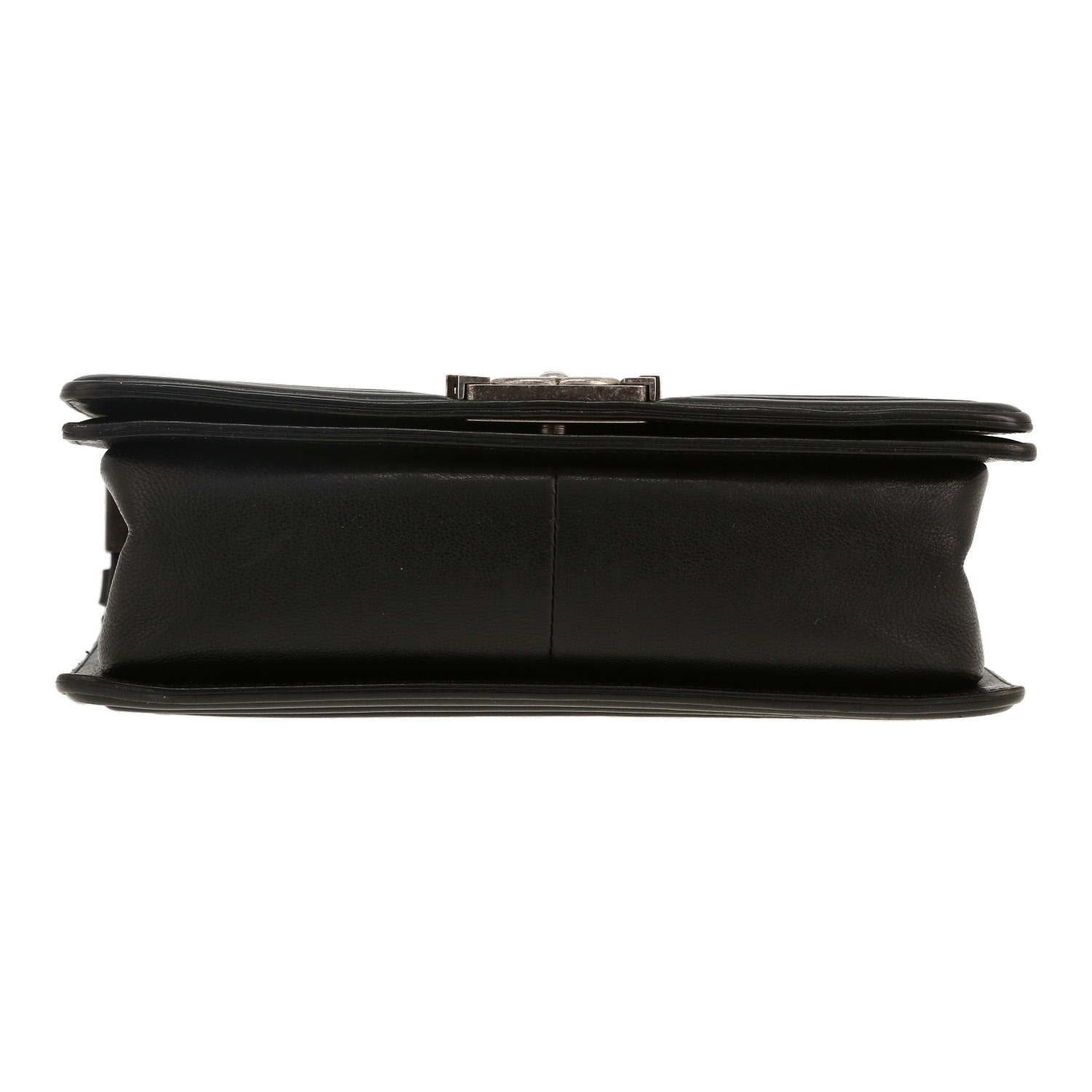 Bolso bandolera Chanel  Boy en cuero acolchado negro - Detail D1