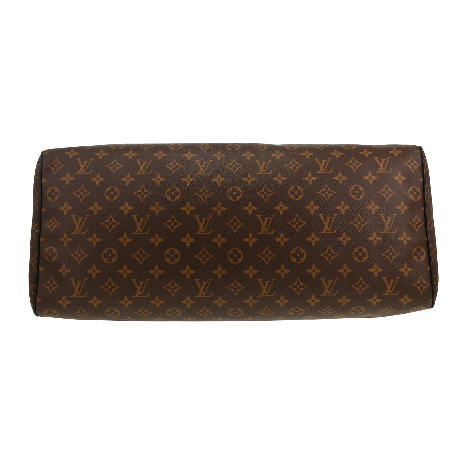 Sac de voyage Louis Vuitton  Keepall 50 édition limitée Virgil Abloh en toile monogram marron et cuir noir - Detail D1