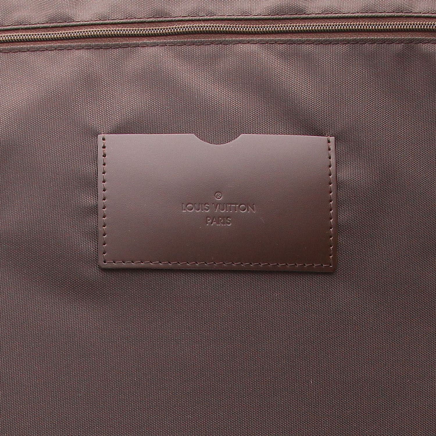 Louis Vuitton  Pegase rigid suitcase  in ebene damier canvas  and brown leather - Detail D2