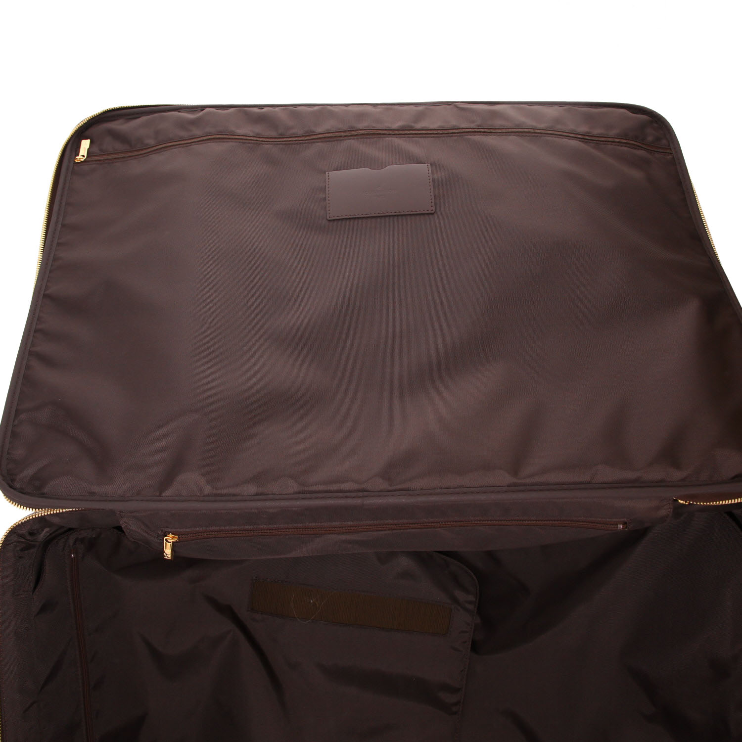 Louis Vuitton  Pegase rigid suitcase  in ebene damier canvas  and brown leather - Detail D5