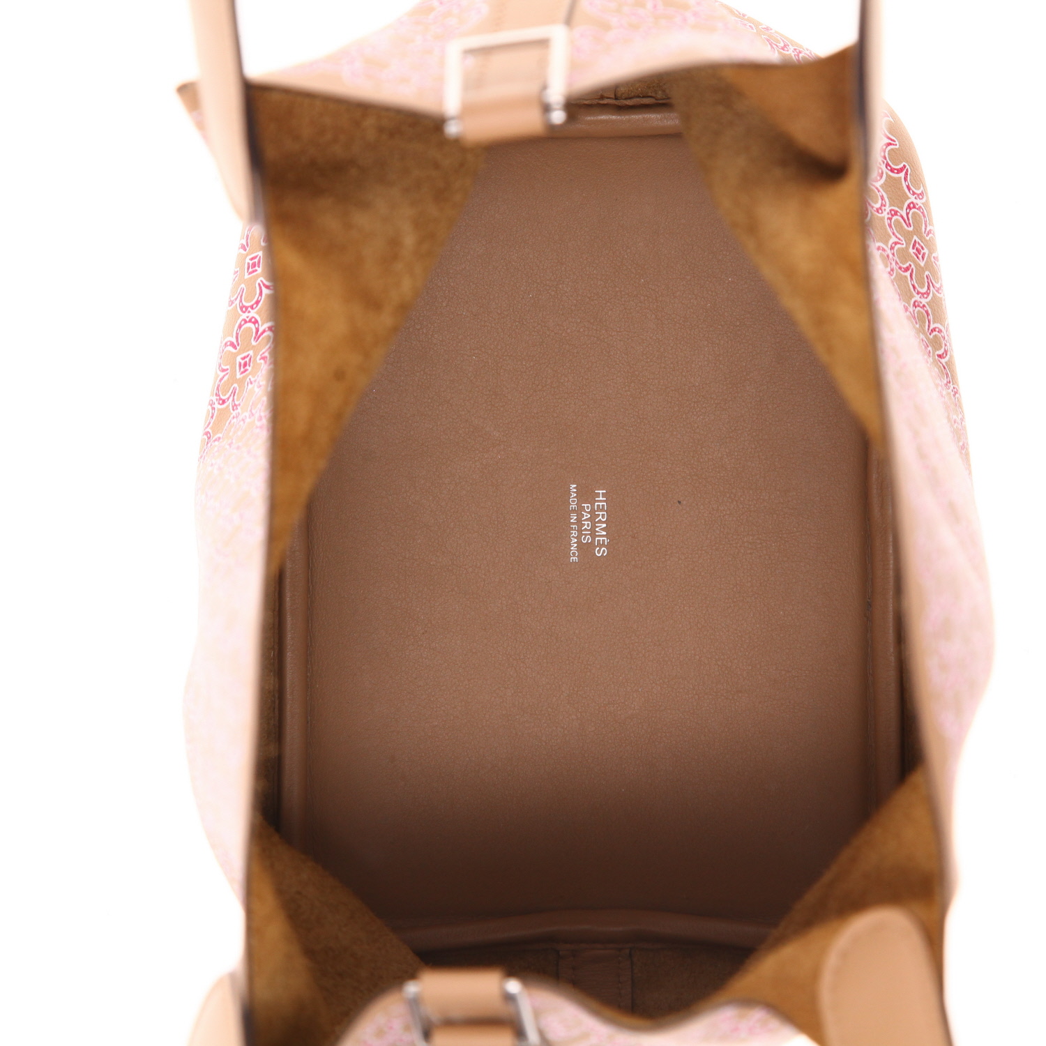 Hermès  Picotin 18 cm handbag  in beige and pink Swift leather - Detail D3