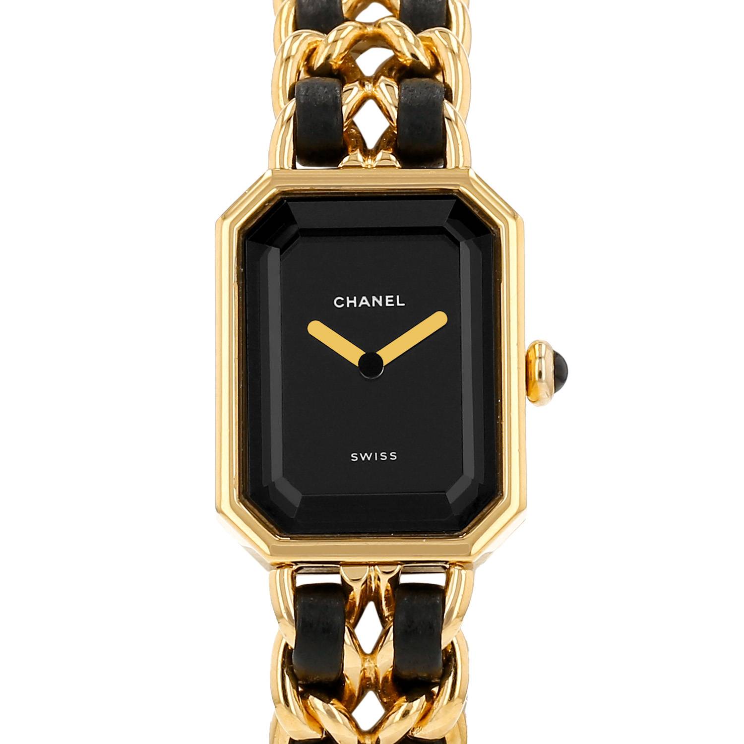Montre Chanel Première taille L en plaqué or Vers 1990