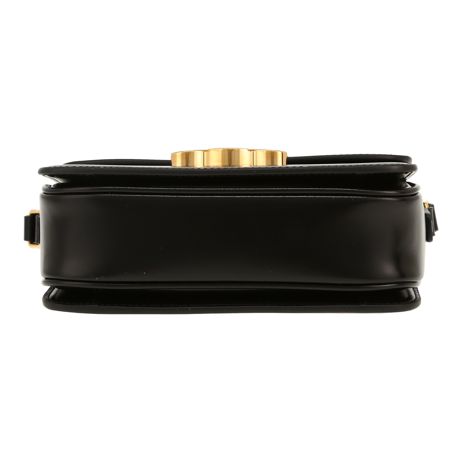 Bolso bandolera Celine  Triomphe Teen en cuero negro - Detail D1