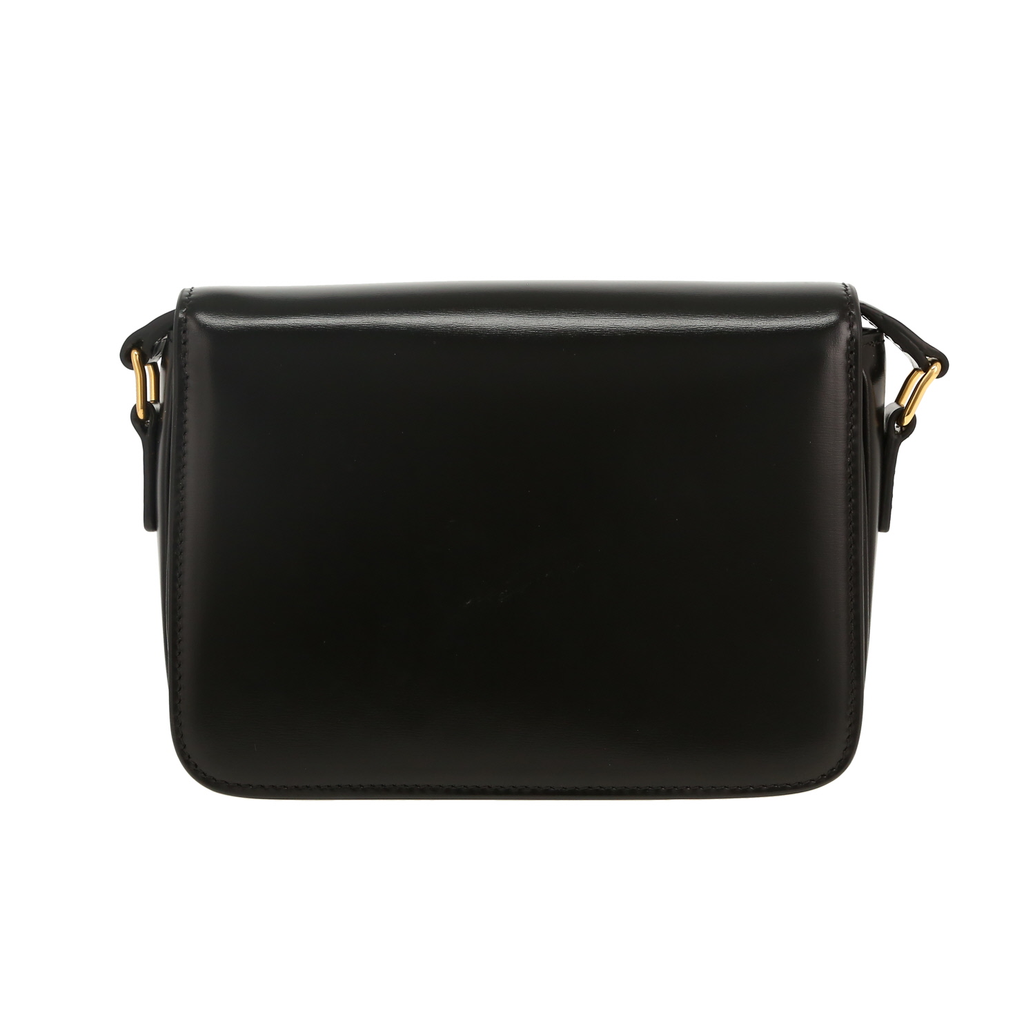 Borsa a tracolla Celine  Triomphe Teen in pelle nera - Detail D4