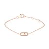 Bracelet Messika Move Uno en or rose et diamant - 00pp thumbnail