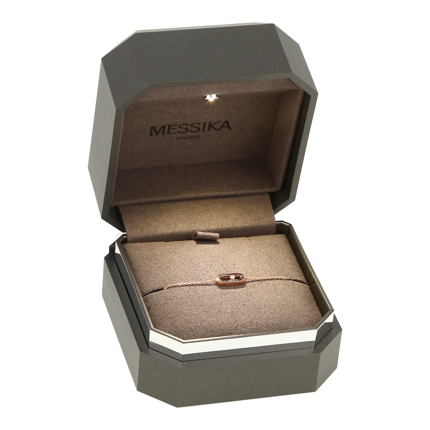 Messika Move Uno bracelet in pink gold and diamond - Detail D2