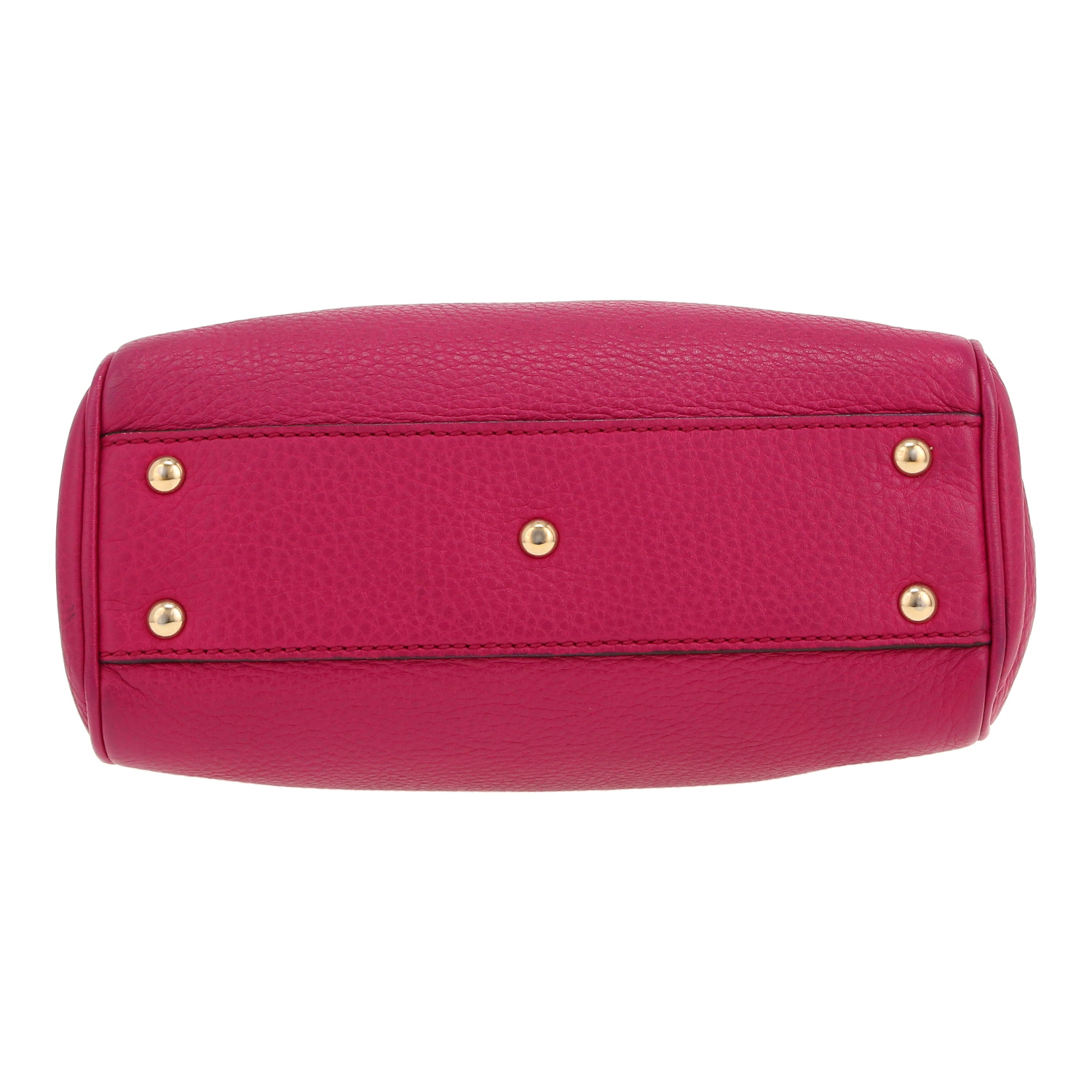 Gucci Bamboo handbag in pink leather and bamboo - Detail D1