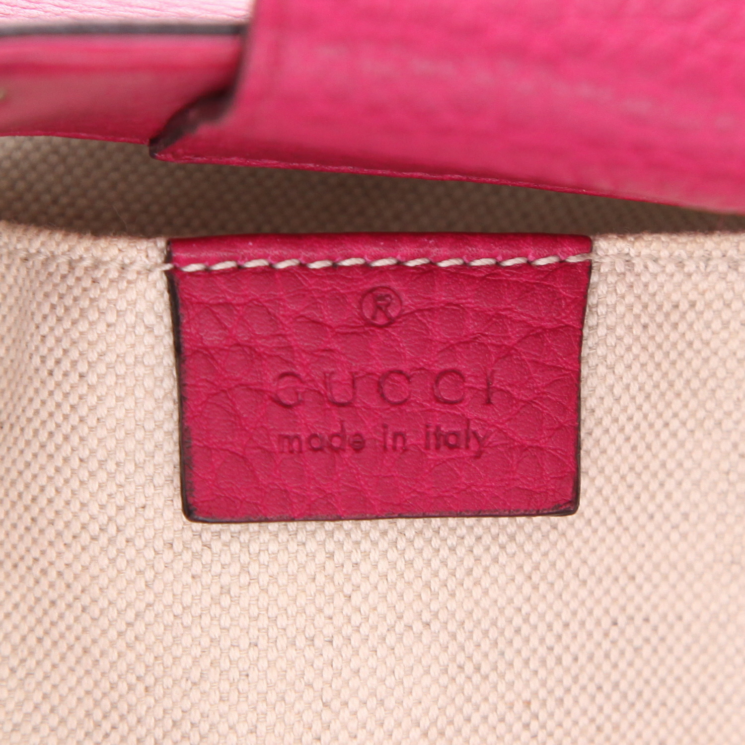 Sac à main Gucci  Bamboo en cuir rose et bambou - Detail D2