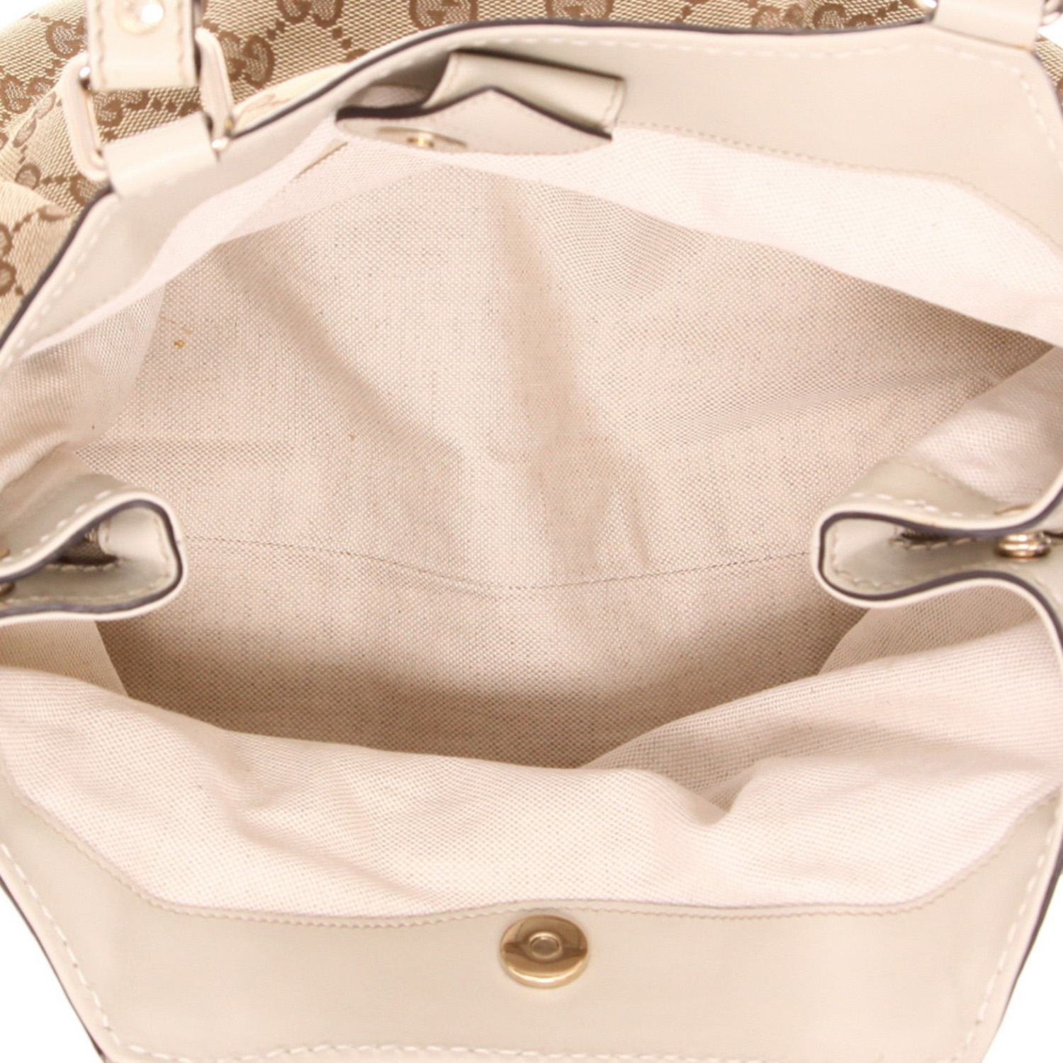 Borsa Gucci   in tela "sûpreme GG" e pelle bianca - Detail D3