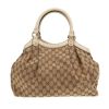 Gucci   handbag  "sûpreme GG" canvas  and white leather - Detail D4 thumbnail