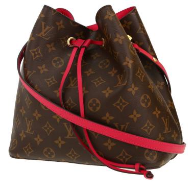 Sac bandoulière Louis Vuitton  NéoNoé en toile monogram marron et cuir rose