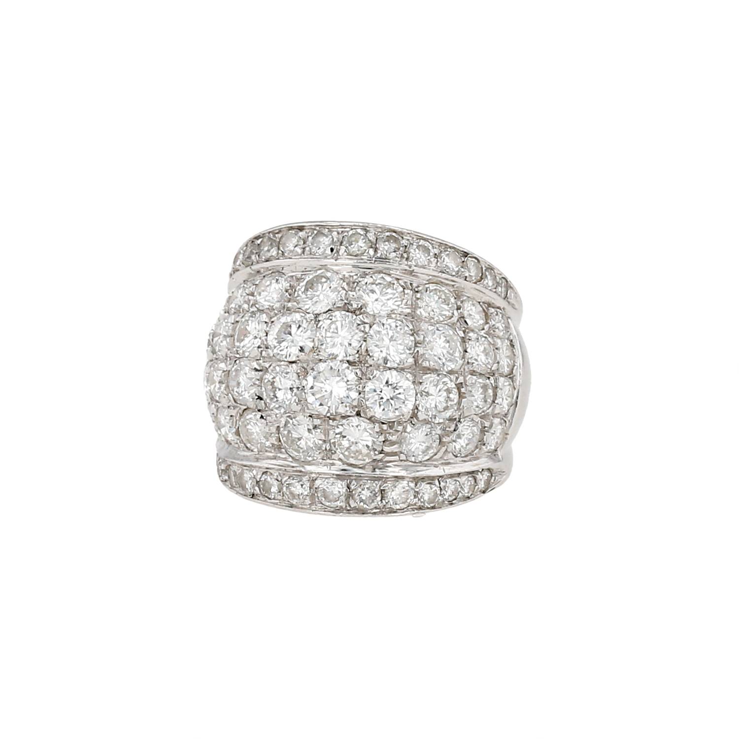 Bague Vintage  en or blanc et diamants - 00pp