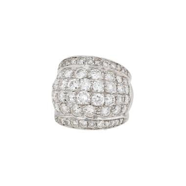 Anello Vintage  in oro bianco e diamanti