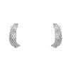 Par de criollas Cartier Trinity de oro blanco y diamantes - 00pp thumbnail