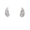 Par de criollas Cartier Trinity de oro blanco y diamantes - 360 thumbnail