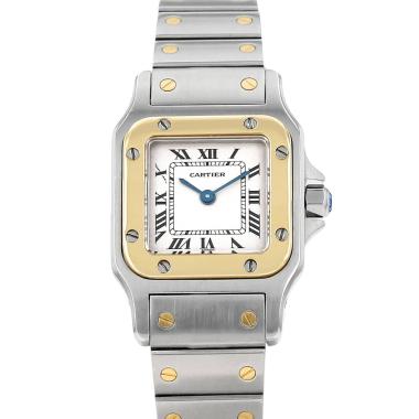 Reloj Cartier Santos Galbée modelo pequeño  de oro y acero Ref: Cartier - 1567  Circa 2001