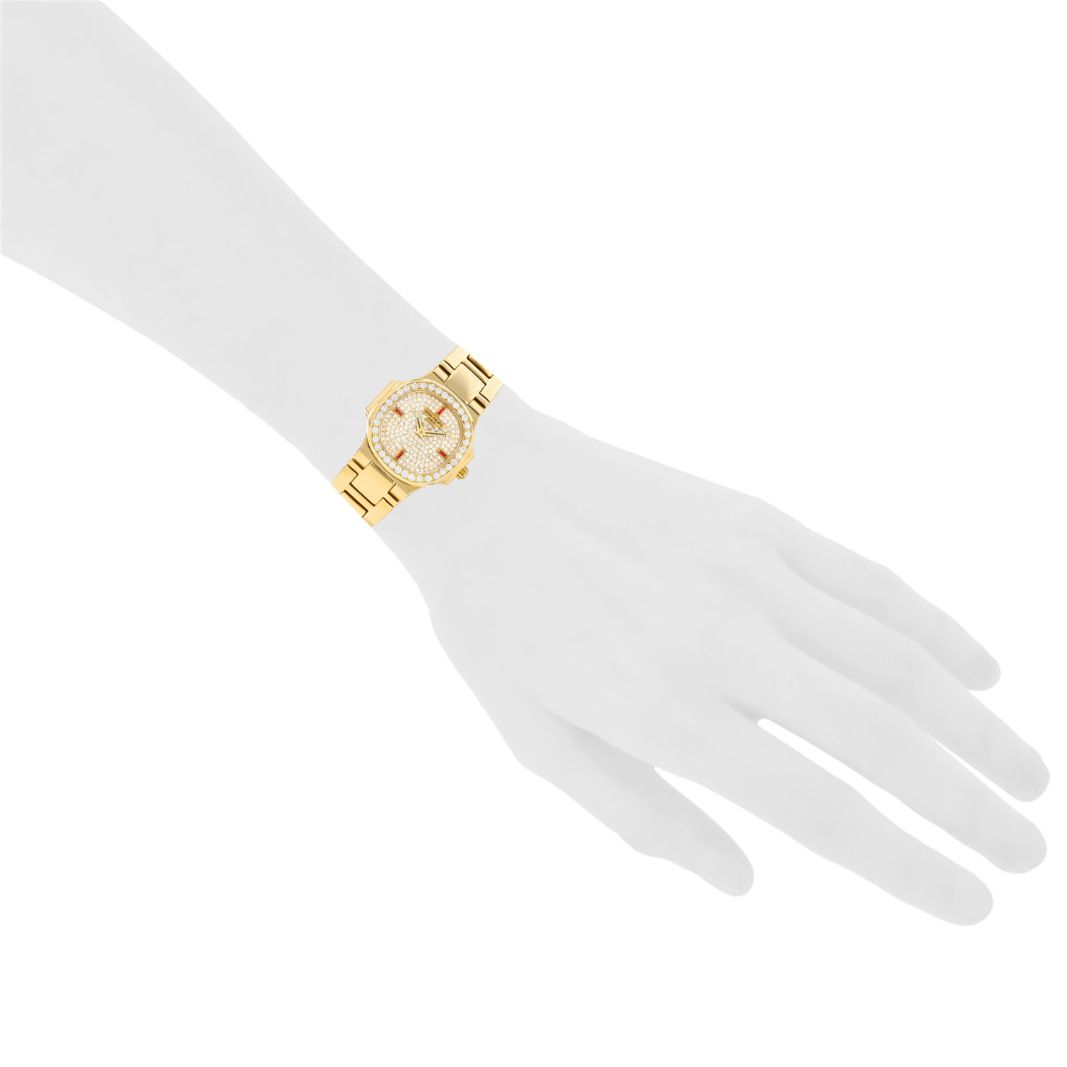 Orologio Patek Philippe Nautilus in oro giallo e diamanti Ref: Patek Philippe - 4700  Circa 1997