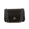 Chanel  Timeless Jumbo shoulder bag  in black quilted leather - 360 thumbnail