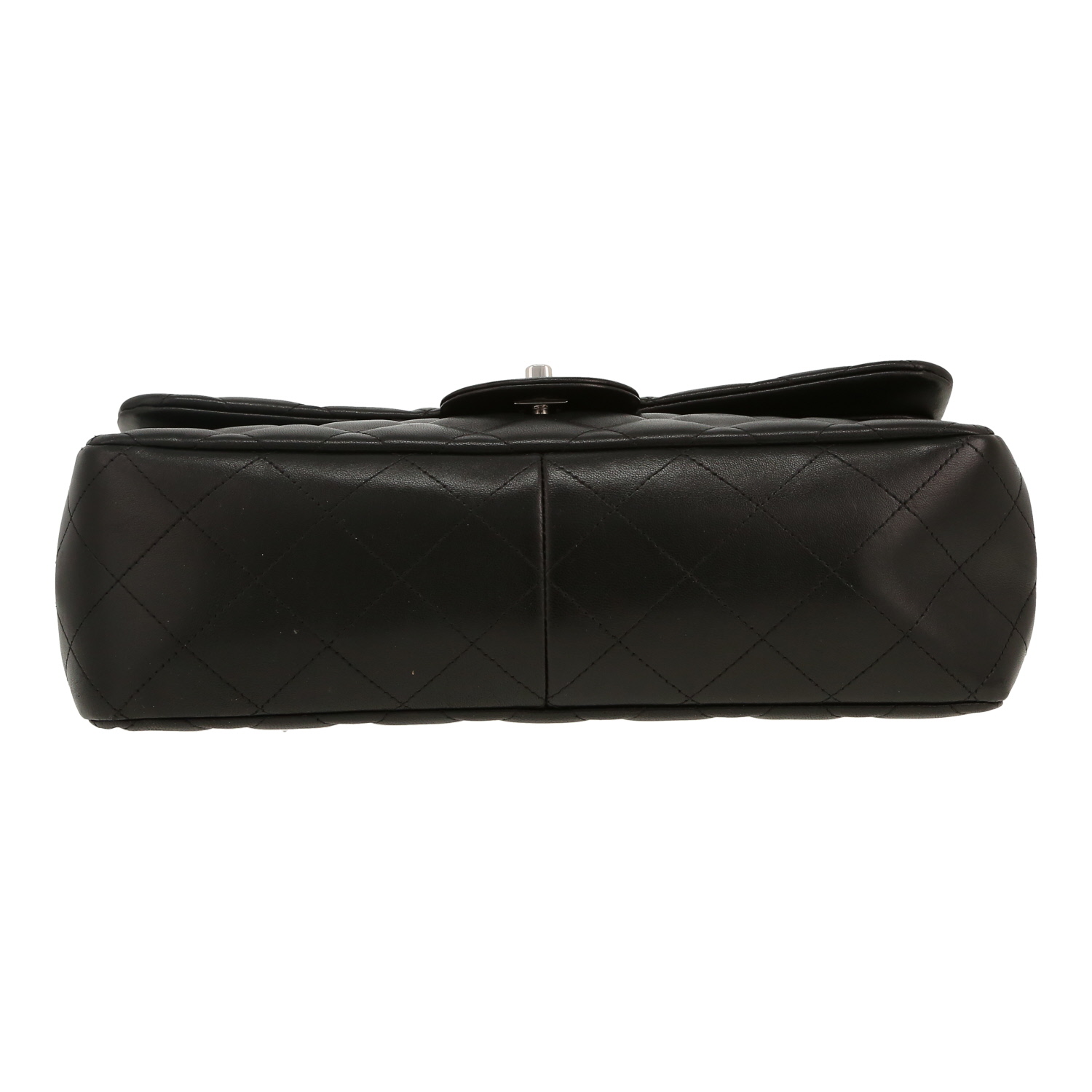 Sac bandoulière Chanel  Timeless Jumbo en cuir matelassé noir - Detail D1