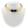 Collana rigida apribile Lalaounis Neolithic Bullet in oro giallo e sodalite - 360 thumbnail