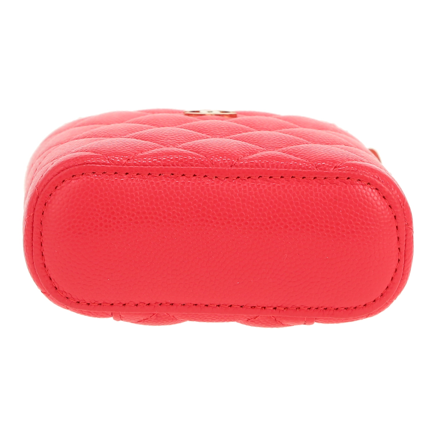 Chanel  Trendy CC shoulder bag  in pink quilted grained leather - Detail D1