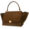 Sac à main Celine  Trapeze grand modèle  en cuir vert-kaki et daim vert-kaki - 00pp thumbnail