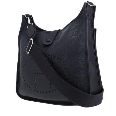 Hermès  Evelyne 29 cm shoulder bag  in navy blue leather