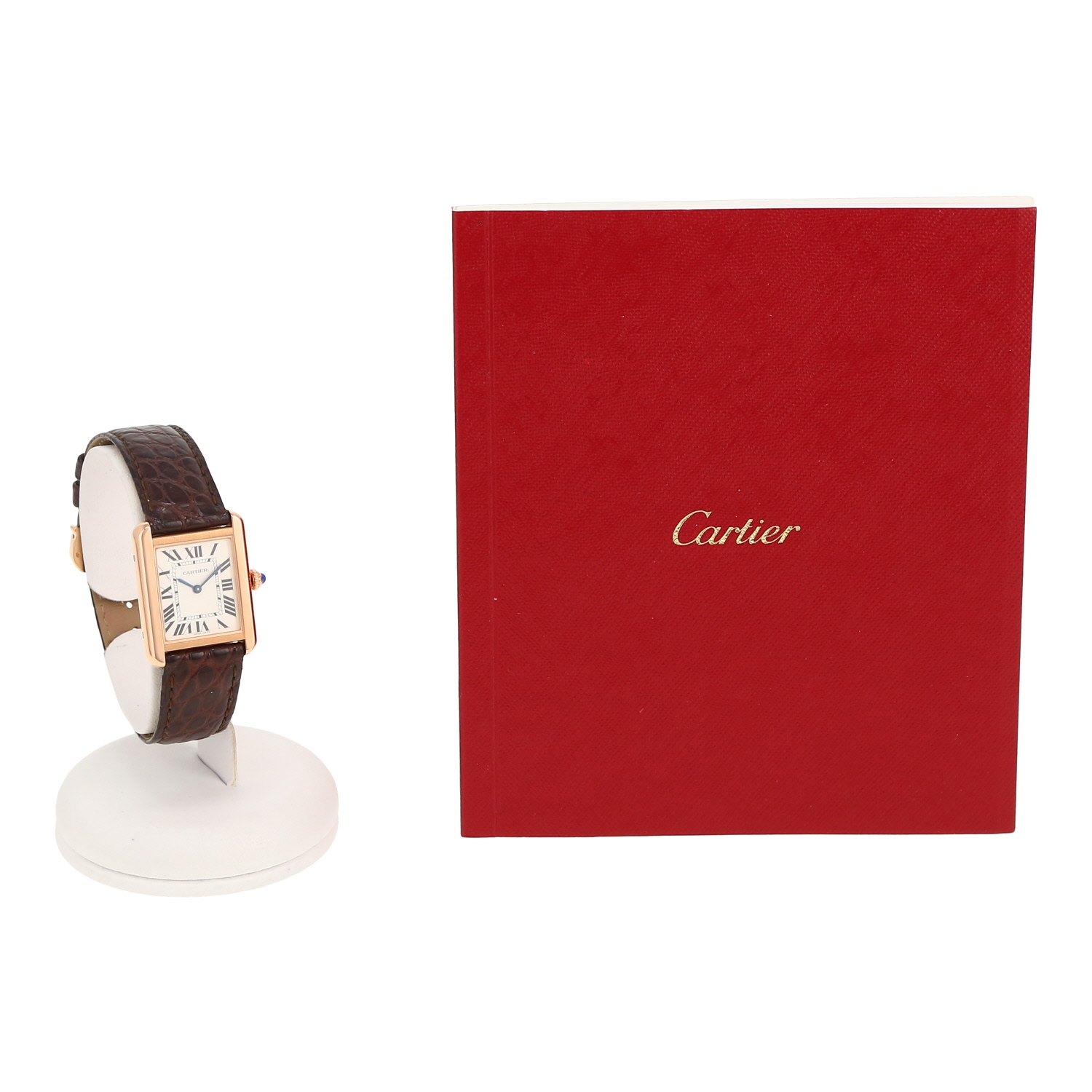 Montre Cartier Tank Solo en or rose et acier Ref: Cartier - 3168  Vers 2018 - Detail D2