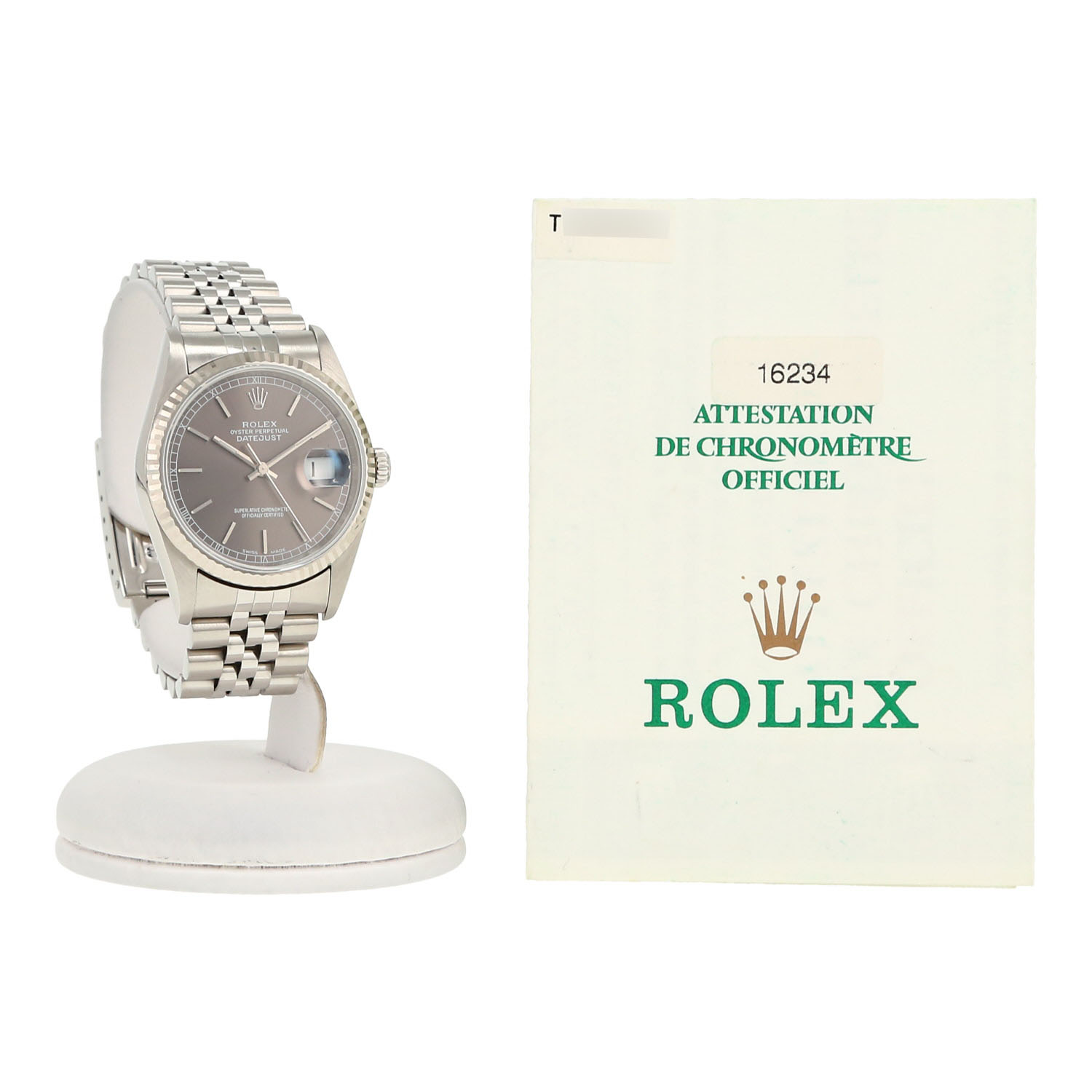 Rolex Datejust  in gold and stainless steel Ref: Rolex - 16234  Circa 1996 - Detail D2