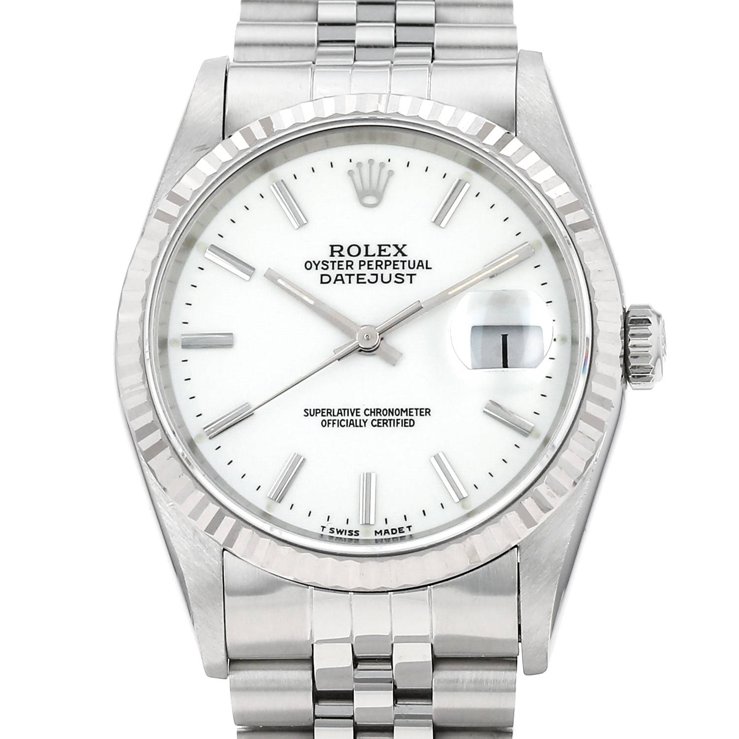 Rolex Datejust in gold and stainless steel "Porcelain" Ref: Rolex - 16234 Circa 1997