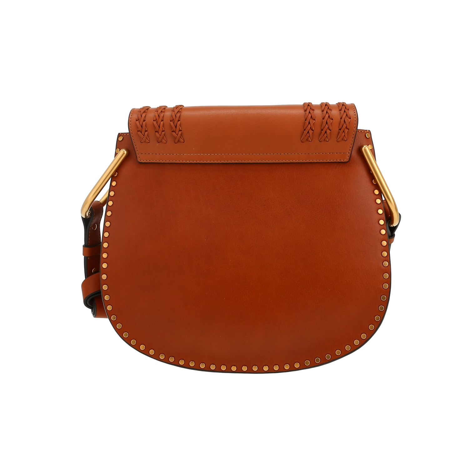 Sac bandoulière Chloé en cuir marron - Detail D4