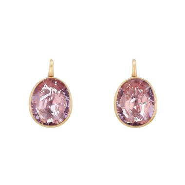 Pendientes Pomellato Arabesques de oro rosa y amatista