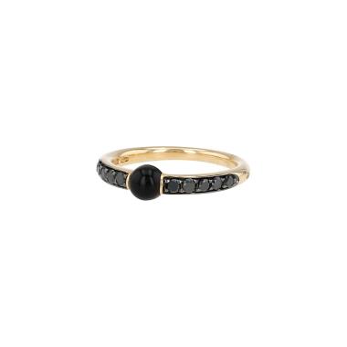 Bague Pomellato M'ama Non M'ama en or rose, onyx et diamants noirs