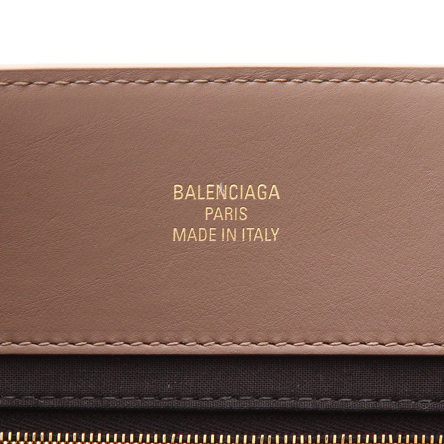 Sac cabas Balenciaga en cuir taupe - Detail D2