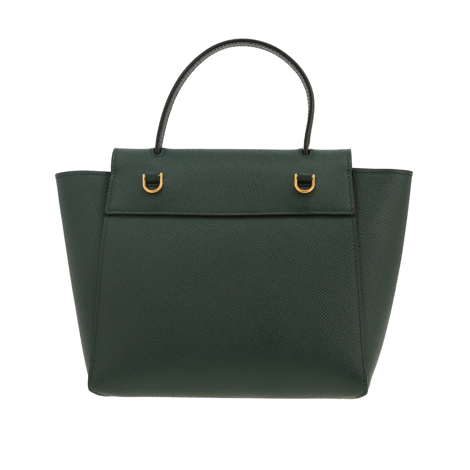 Bolso bandolera Celine  Belt Nano en cuero granulado verde - Detail D4