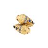 Anello Lalaounis Animal Head in oro giallo, zaffiri e diamanti - 00pp thumbnail