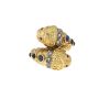 Anello Lalaounis Animal Head in oro giallo, zaffiri e diamanti - 360 thumbnail