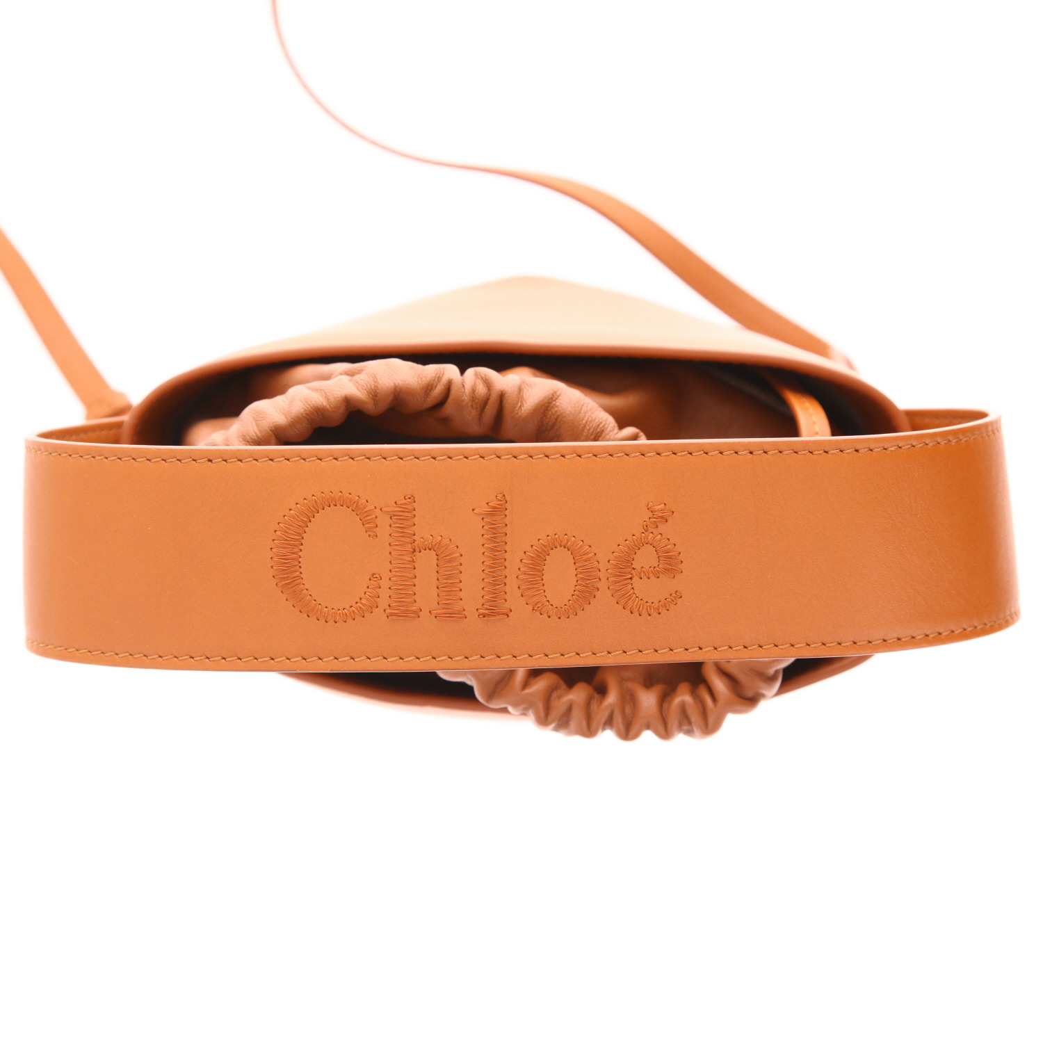 Chloé  Sense shoulder bag  in brown leather - Detail D4