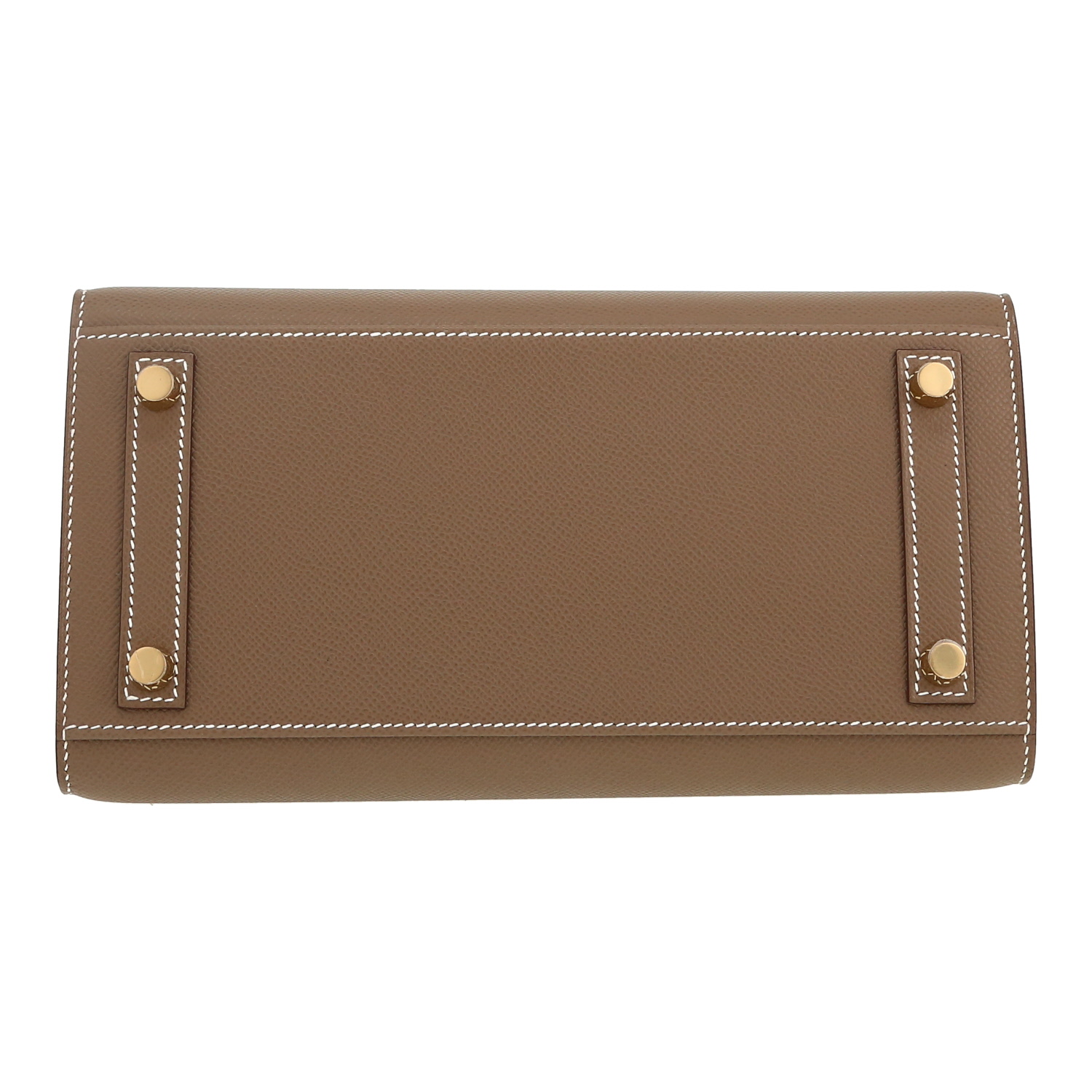 Sac à main Hermès  Birkin 25 cm en cuir epsom étoupe - Detail D1